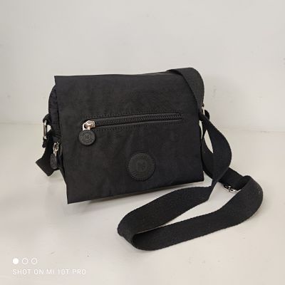 Bolso Nylon Bandolera tapa Negro Bensan B2372 | ARPEL