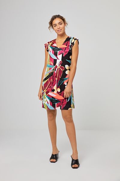 Vestido Surkana volantes sin mangas Verde