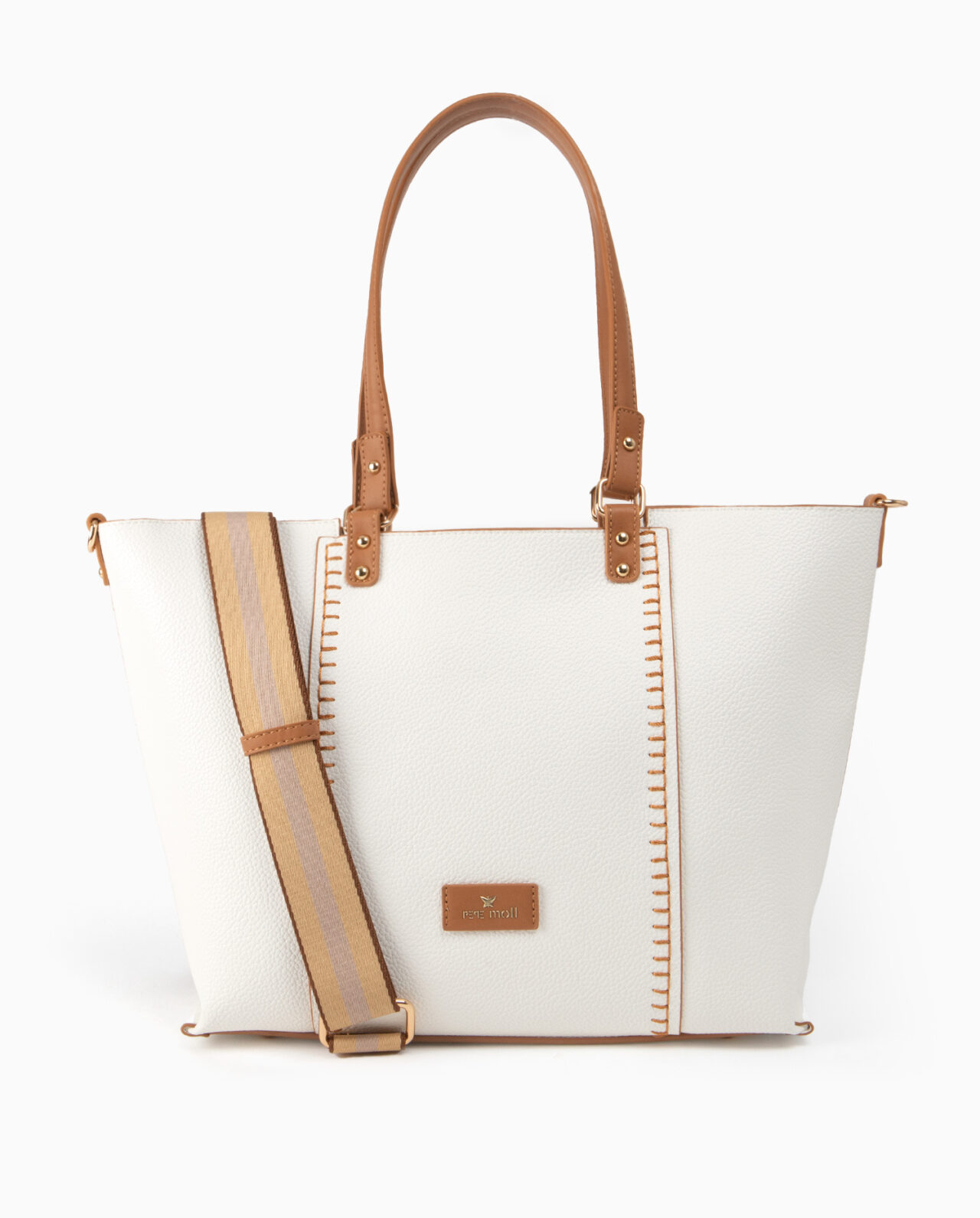 Bolso Tote Pepe Moll Corso/Kid blanco