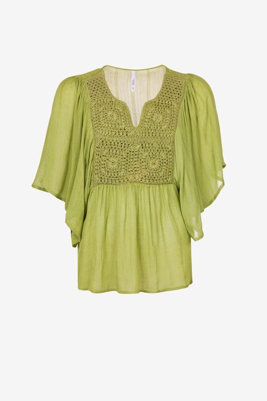 Blusa Bambula Tiffosi Totem pistacho