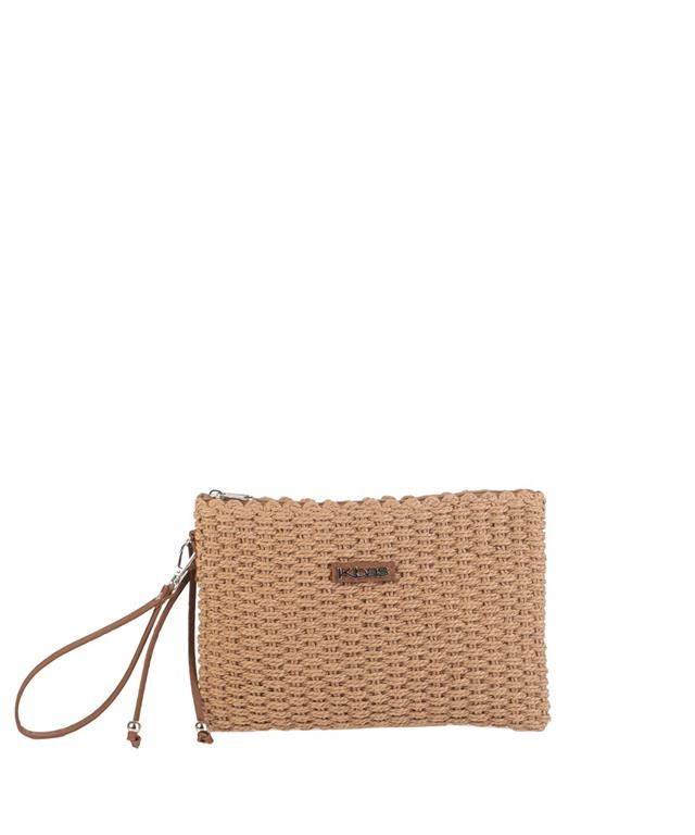 Cartera pajilla tejida kbas tostada