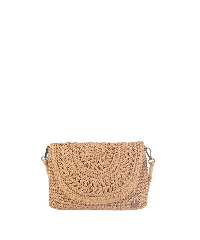 Bolso cartera tejida Kbas tostada