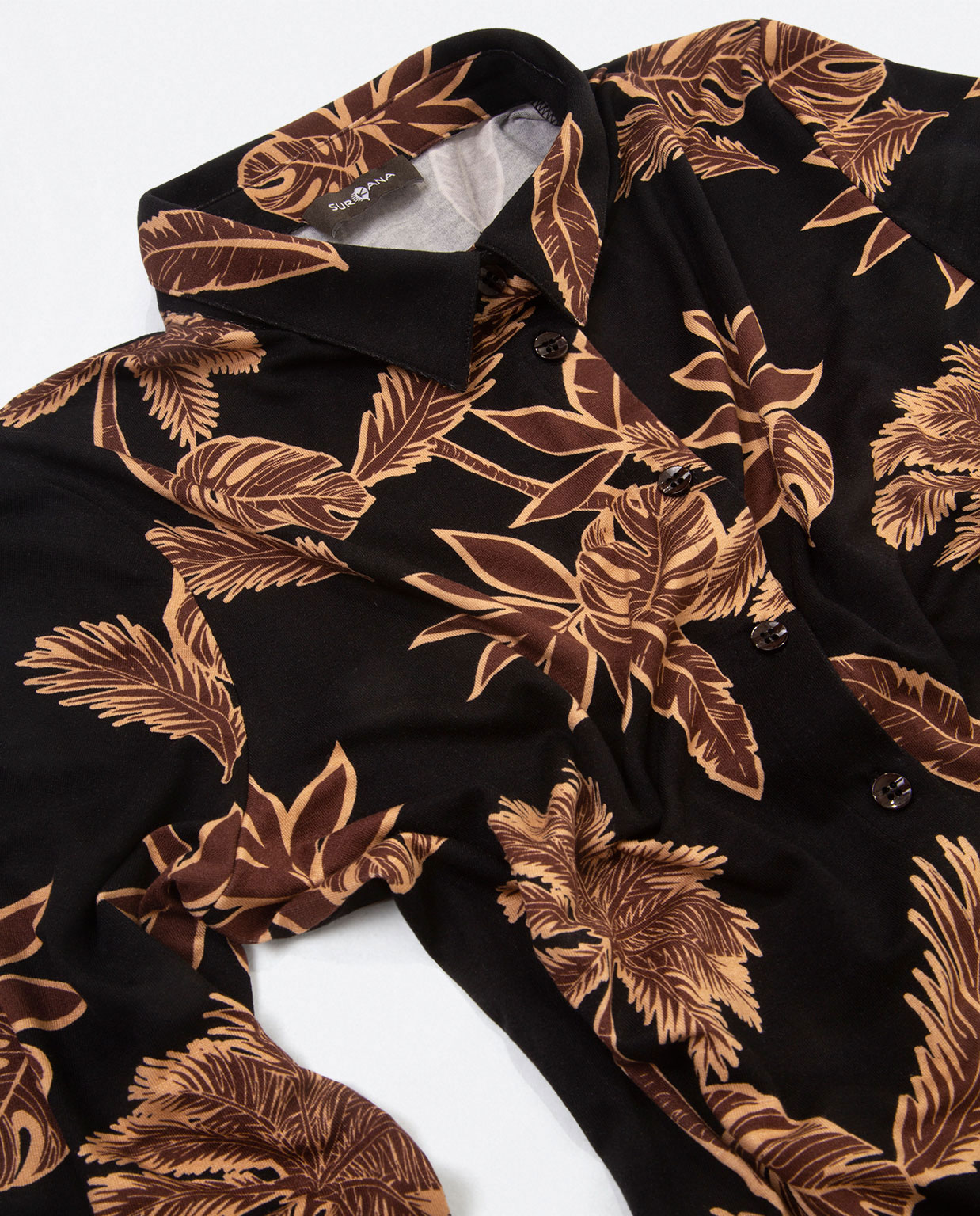 Camisa punto Surkana estampado tropical HENA 118
