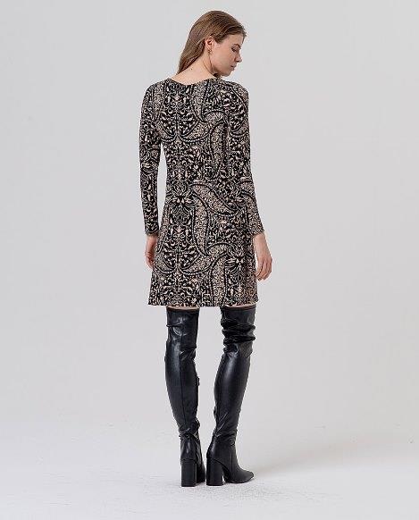 Vestido punto bicolor vegetal Surkana trasera