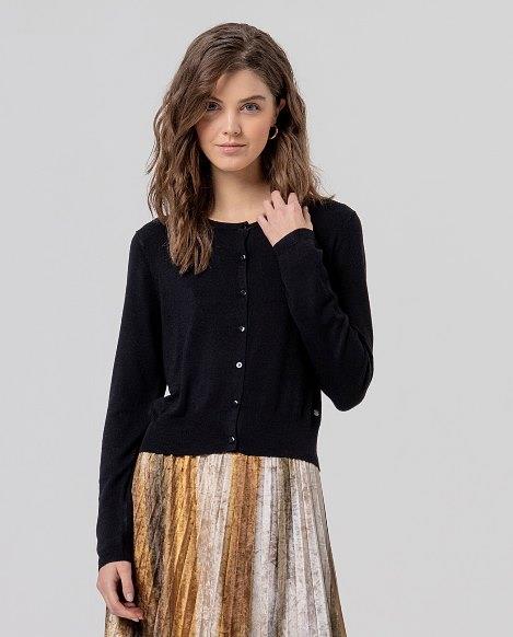 Chaqueta viscosa de bambu Surkana Baza negro