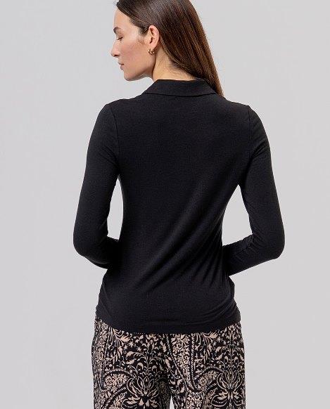 Camisa punto liso Surkana Baum negra trasera