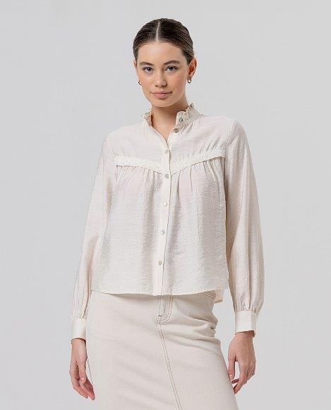 Camisa mao detalle delantero Surkana Babu beige