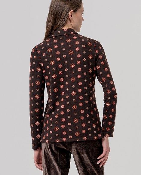 Camisa punto rosetones Surkana Sala marrón trasera