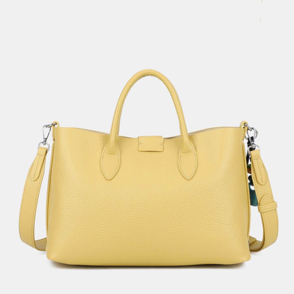 Bolso paquetero colgante piedras Binnari Quila ambar trasera