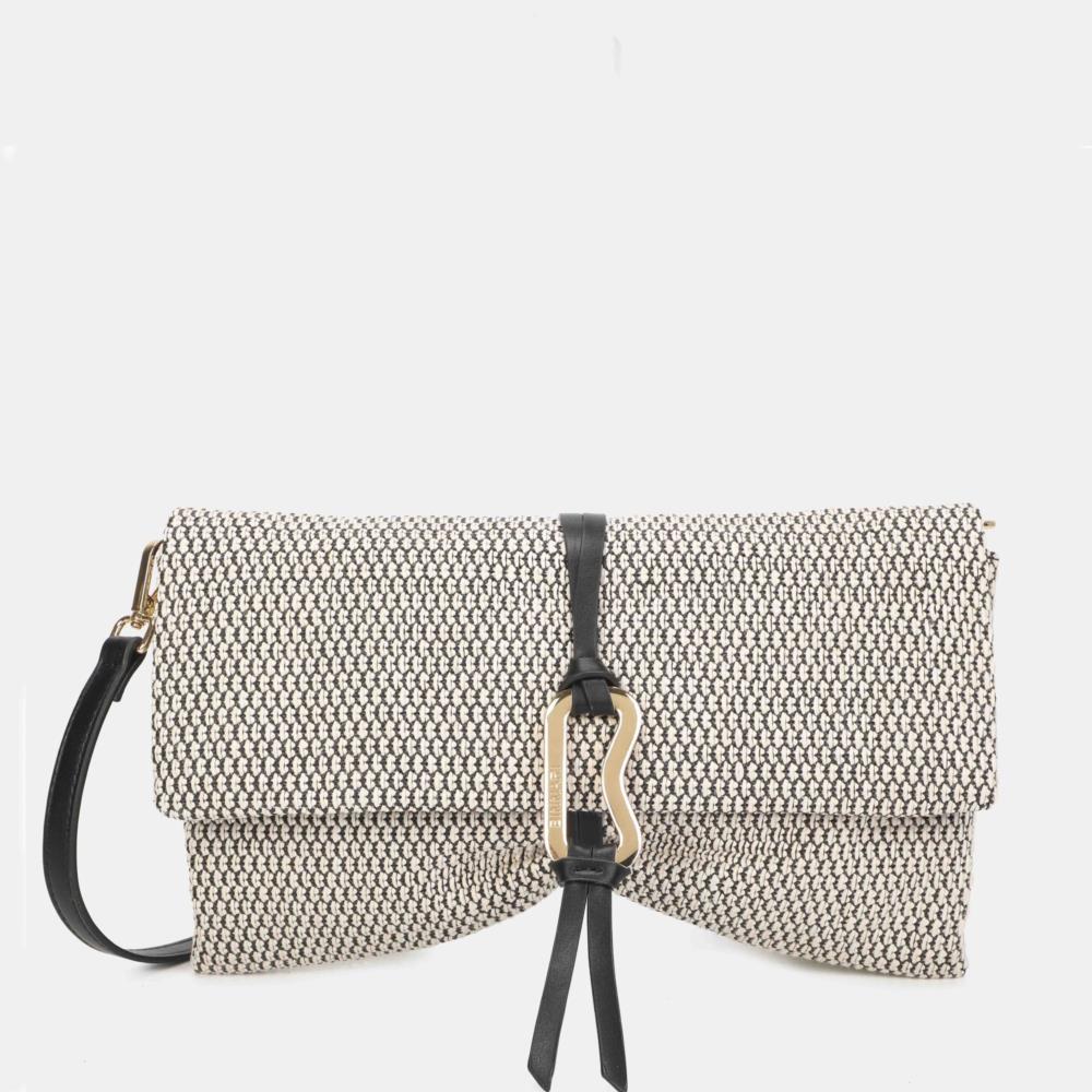 Bolso cartera textil recogido Binnari Lina negro