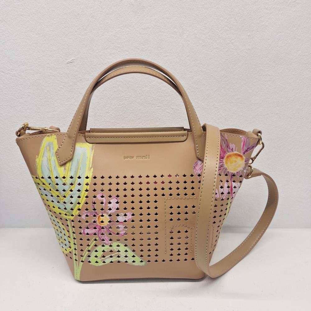 Bolso paquetero flores pintadas Pepe Moll Peggy