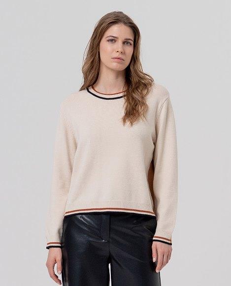 Jersey caja espalda combinada Surkana Sako beige