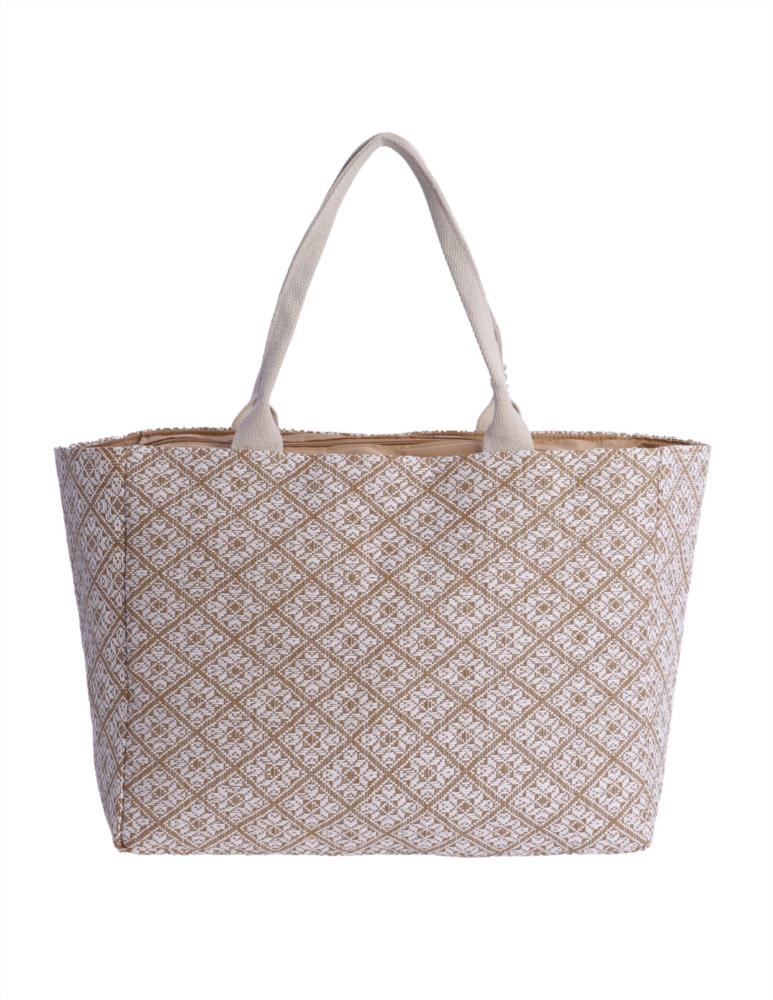 Bolsa playa estampada mosaico Fortime trasera
