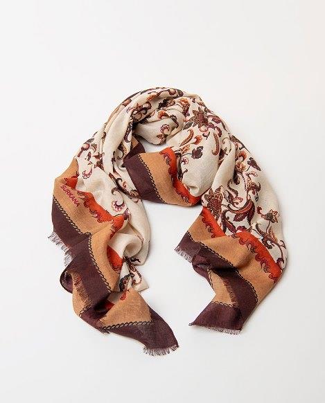 Foulard estampado ramas y cardos Surkana Paci