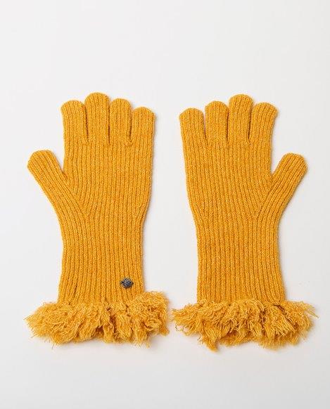Guantes con flecos Surkana Tika mostaza