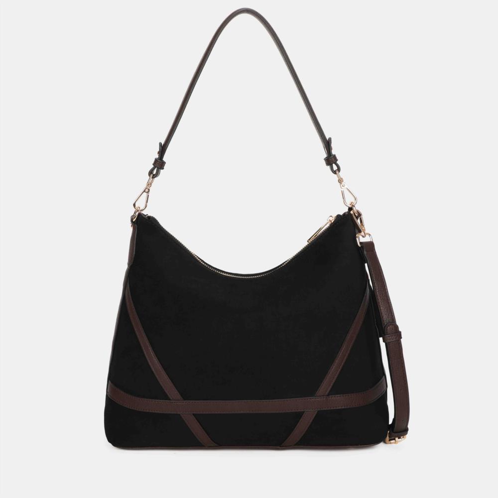 Bolso góndola Antelina cruzados Binnari Atlas 21231 negro trasera