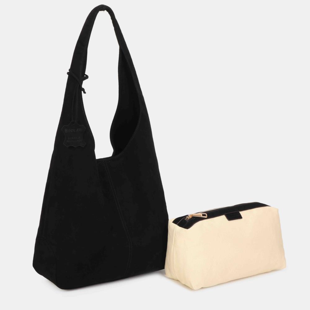 Bolso góndola serraje Binnari Siena negro