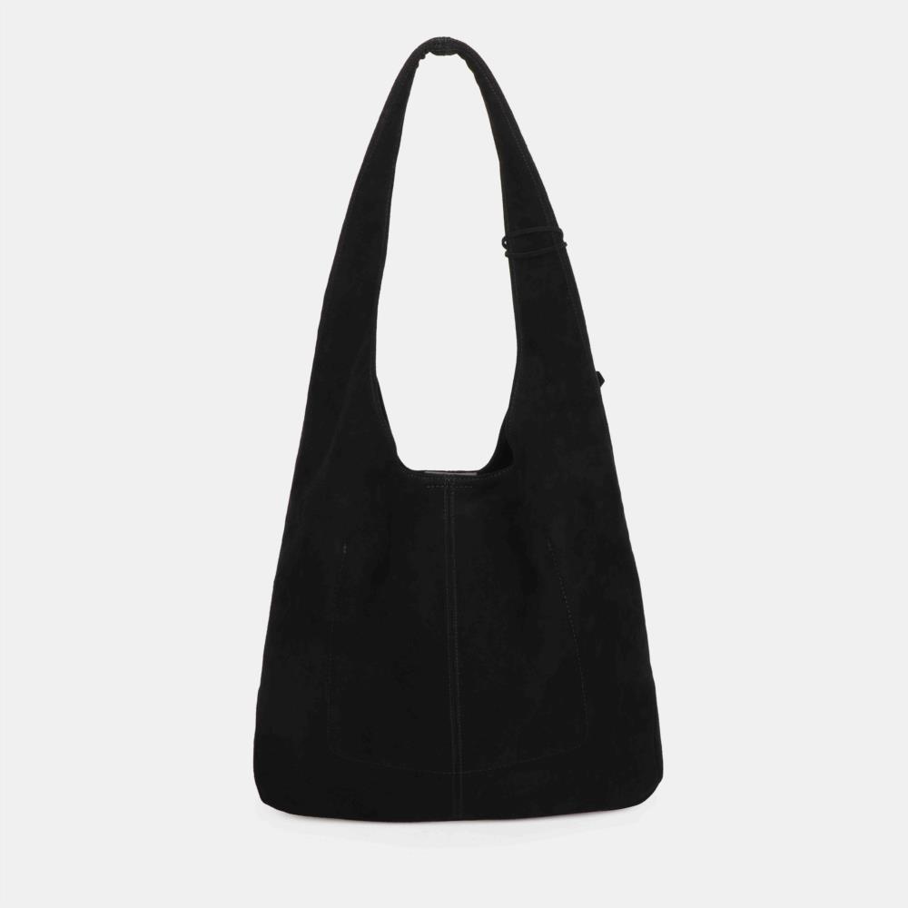 Bolso góndola serraje Binnari Siena negro trasera