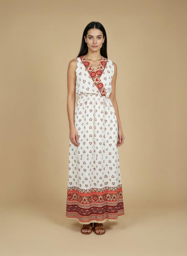 Vestido sisa estampado block print Surkana Repa