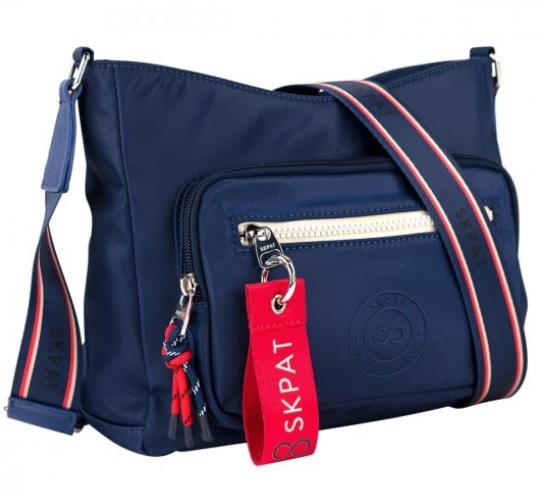 Bolso bandolera grande nylon Skapt Moselle marino