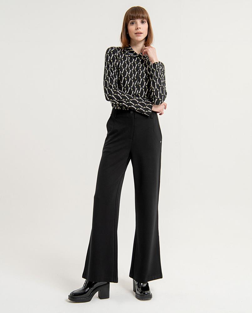 Pantalón ancho cinturón elastica Surkana Esro 513 negro