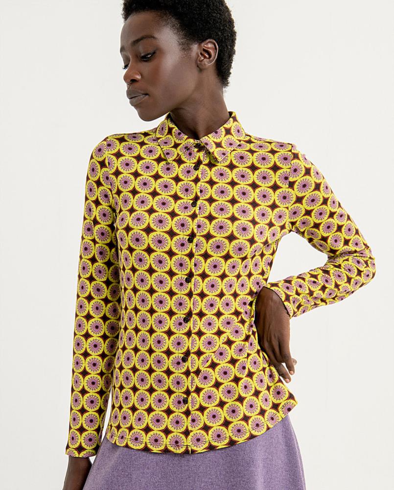 Camisa punto estampado margaritas Surkana Samo 117