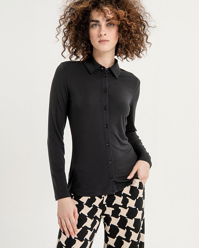 Camisa punto liso Surkana Esbo 114 negro
