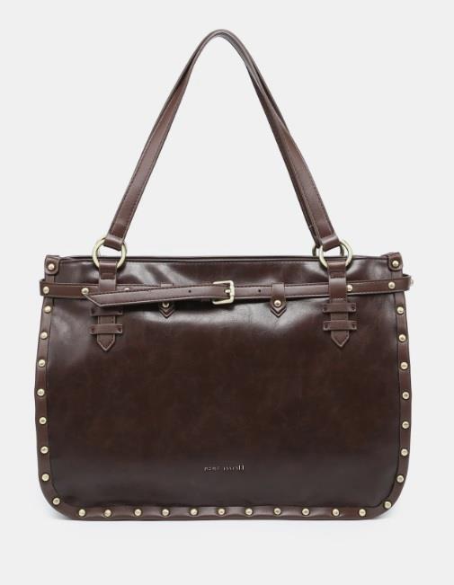 Bolso tote tachas Pepe Moll Cynthia marron