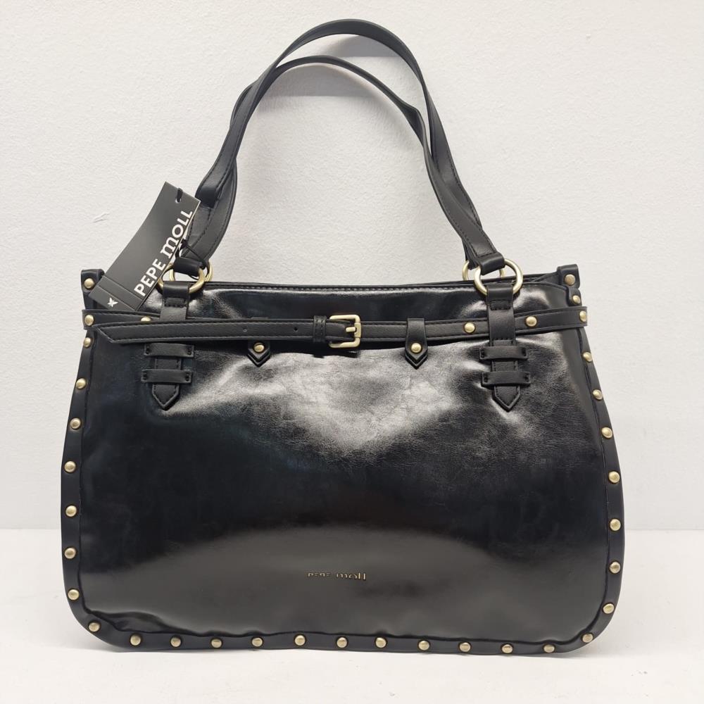 Bolso tote tachas Pepe Moll Cynthia negro