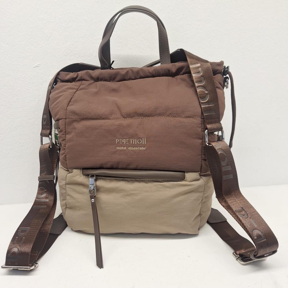 Bolso mochila nylon acolchado bicolor PEPE MOLL