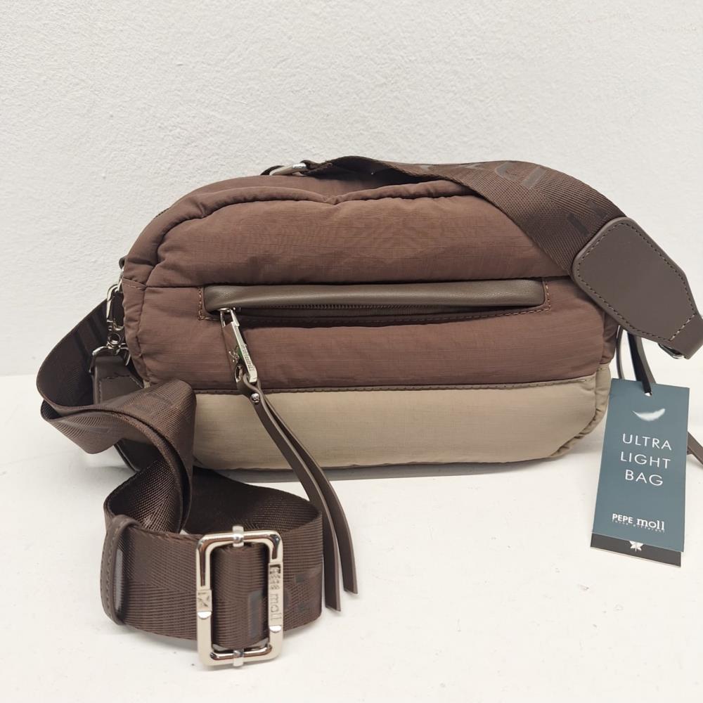 Bolso bandolera lowi nylon acolchado bicolor PEPE MOLL trasera