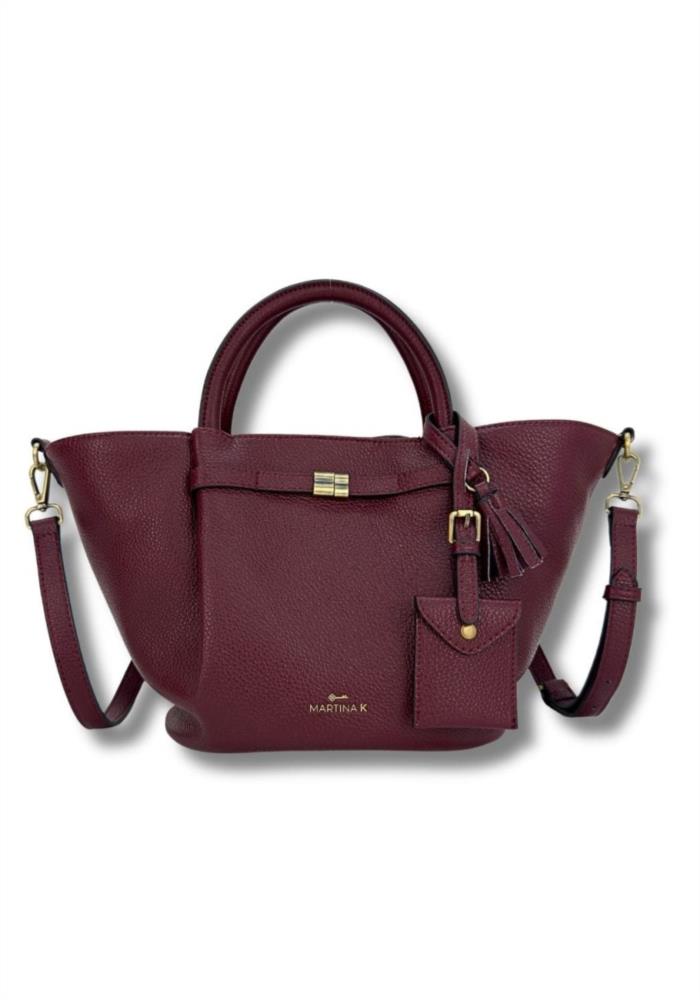 Bolso capazo grabado Martina K granate