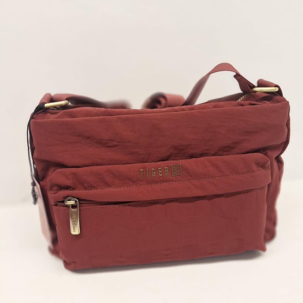 Bolso bandolera nylon 3 cremalleras Tiger