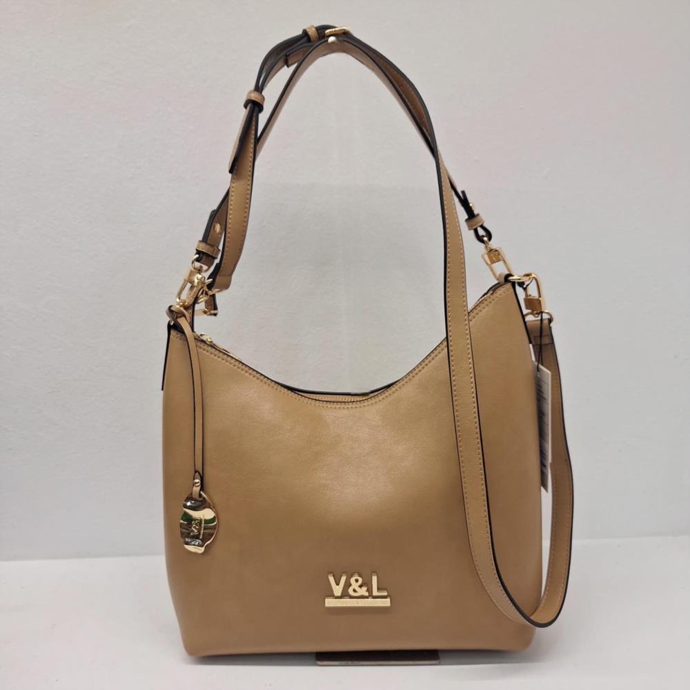Bolso agondolado V&L VL762 arena