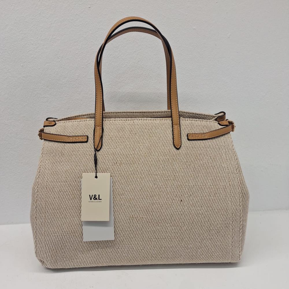 Bolso paquetero Birking lona V&L VL680 cuero trasera