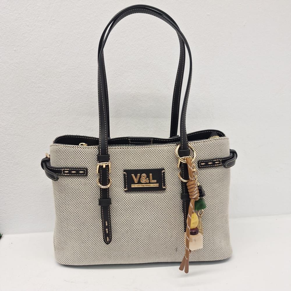 Bolso paquetero con guantera lona V&L VL681 negro