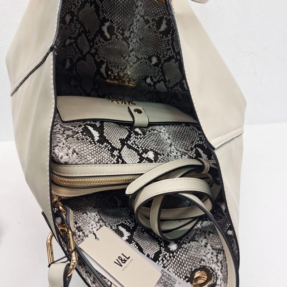  Bolso reversible serpiente V&L VL750 hielo interior