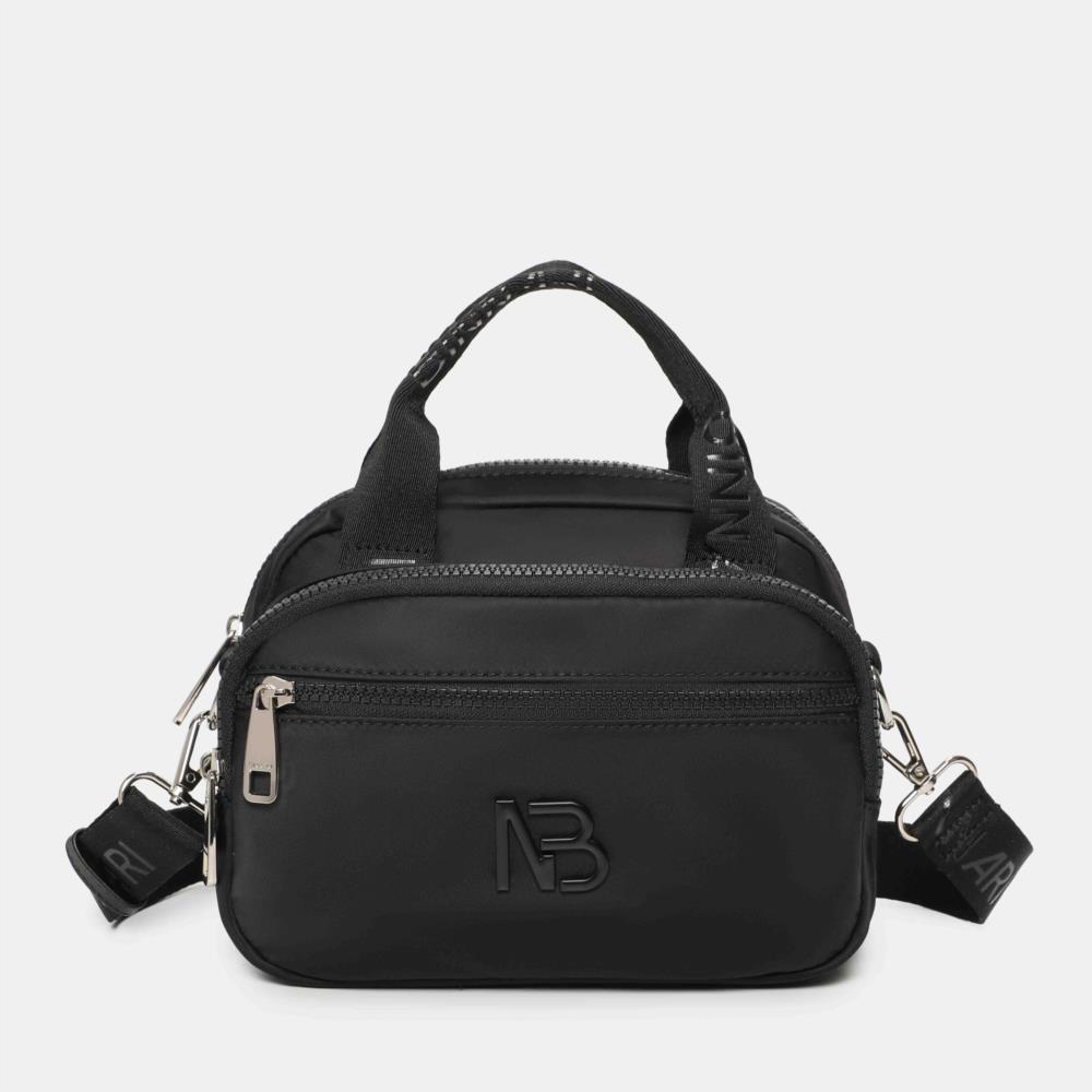 Bolso maletín nylon redondeado Binnari Nubia negro
