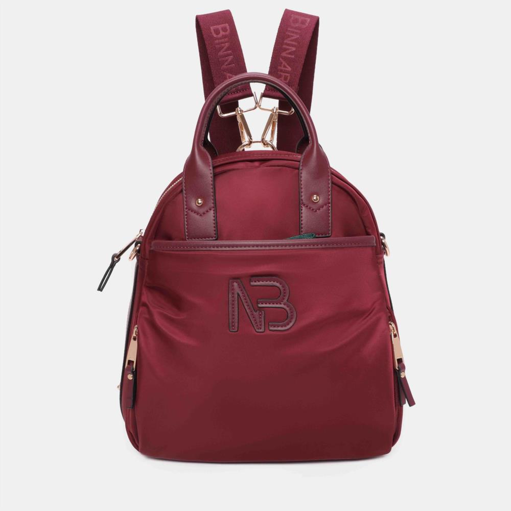 Bolso mochila nylon Binnari Petra granate