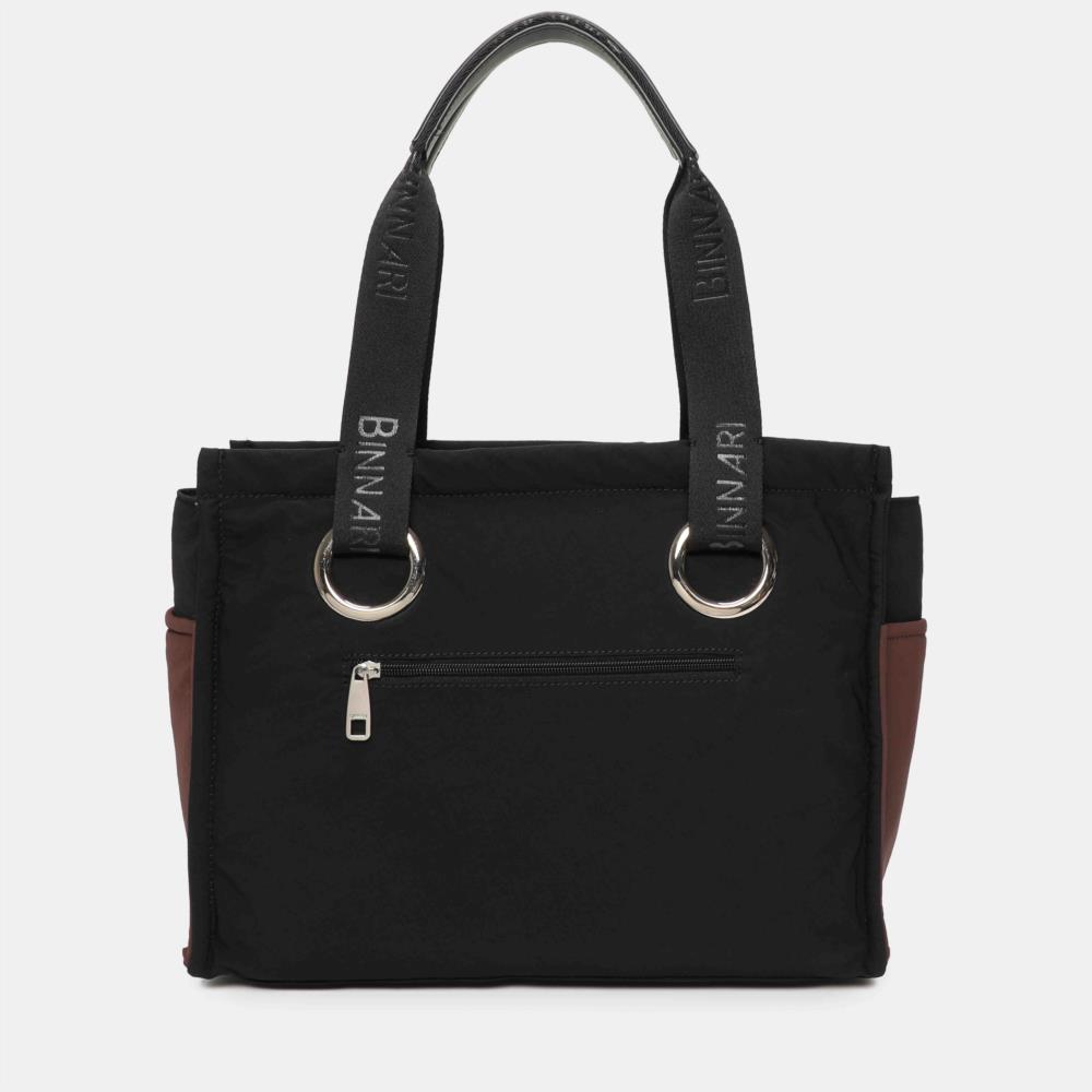 Bolso paquetero nylon bicolor Binnari Java trasera