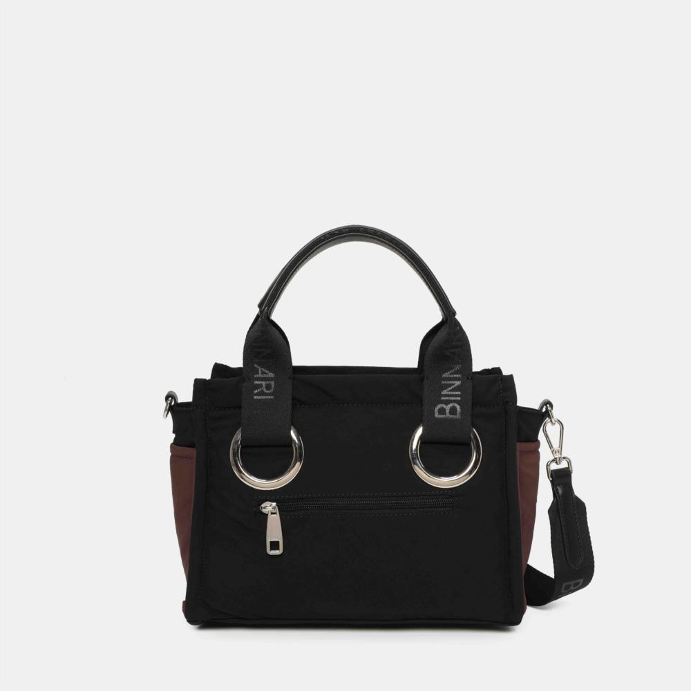 Bolso maletín mini nylon bicolor Binnari  trasera