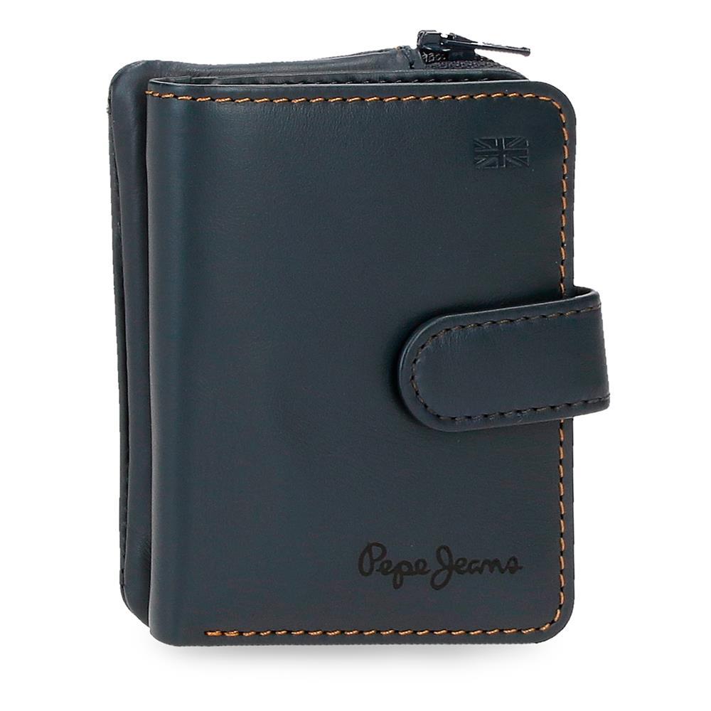 Billetero unisex con monedero puntadas "PEPE JEANS"