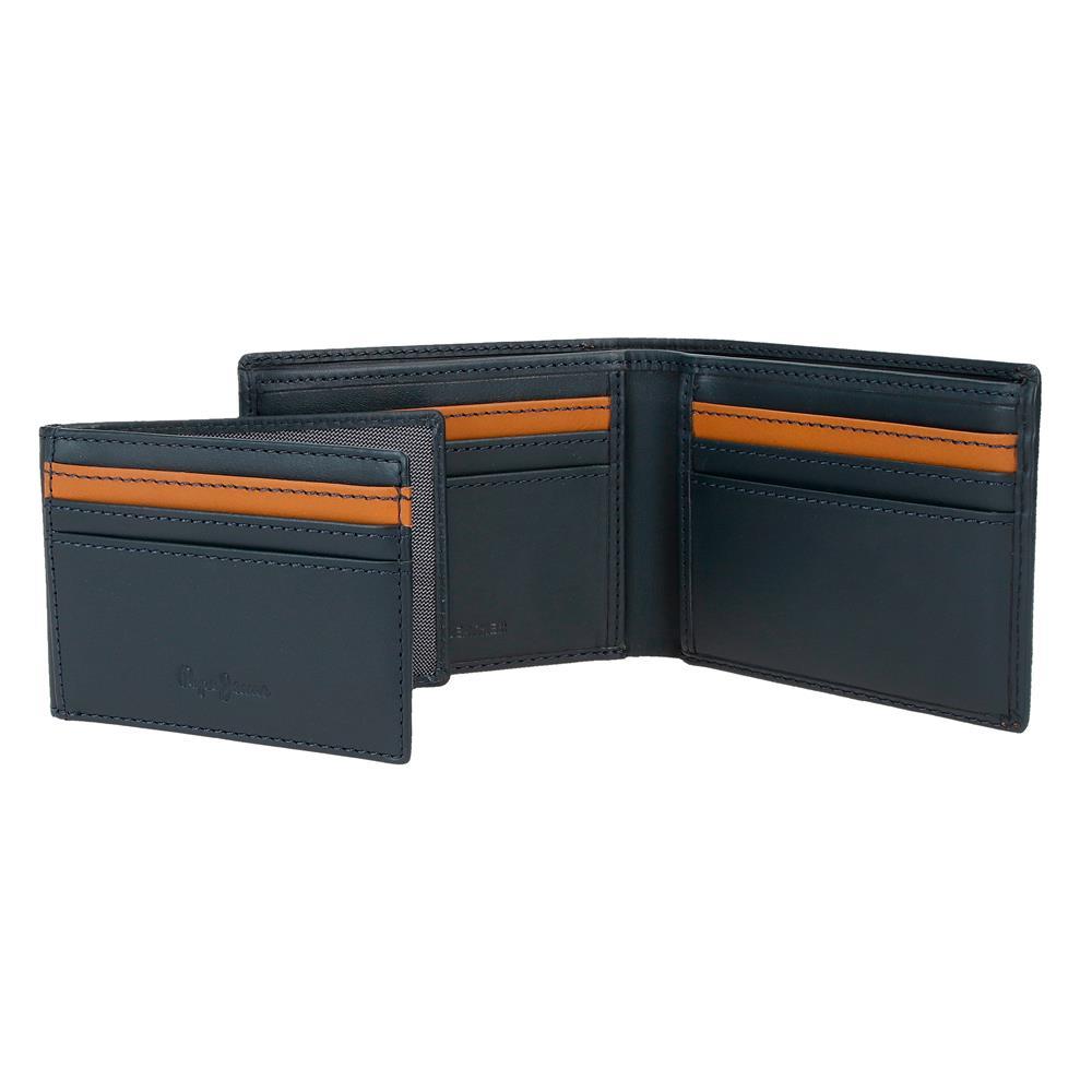 Billetero americano grande con 1 carnet puntadas "PEPE JEANS" interior