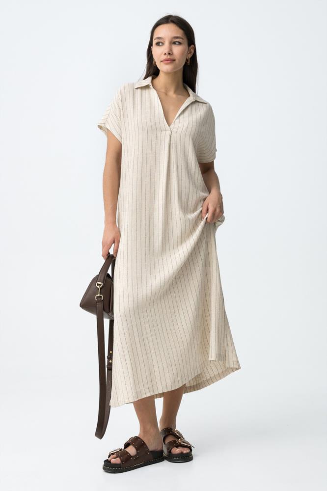 Vestido rayas verticales suelto Tiffosi Deniz 