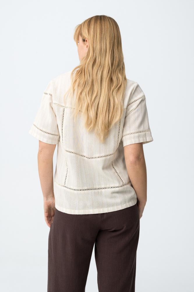 Blusa rayas con entredos Tiffosi Provence trasera