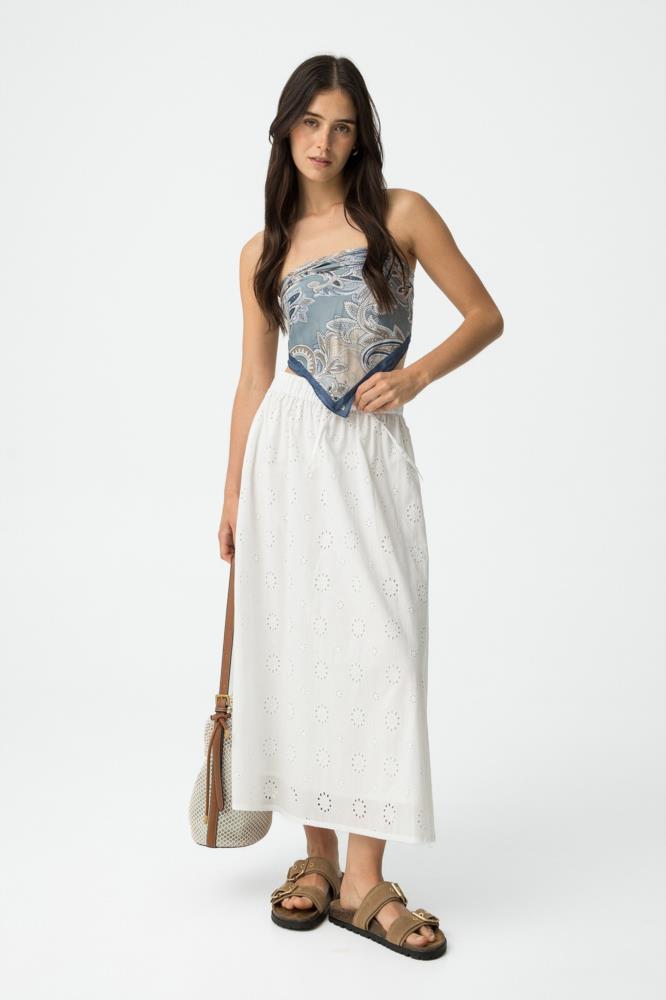 Falda tejido ingles Tiffosi Manje blanca