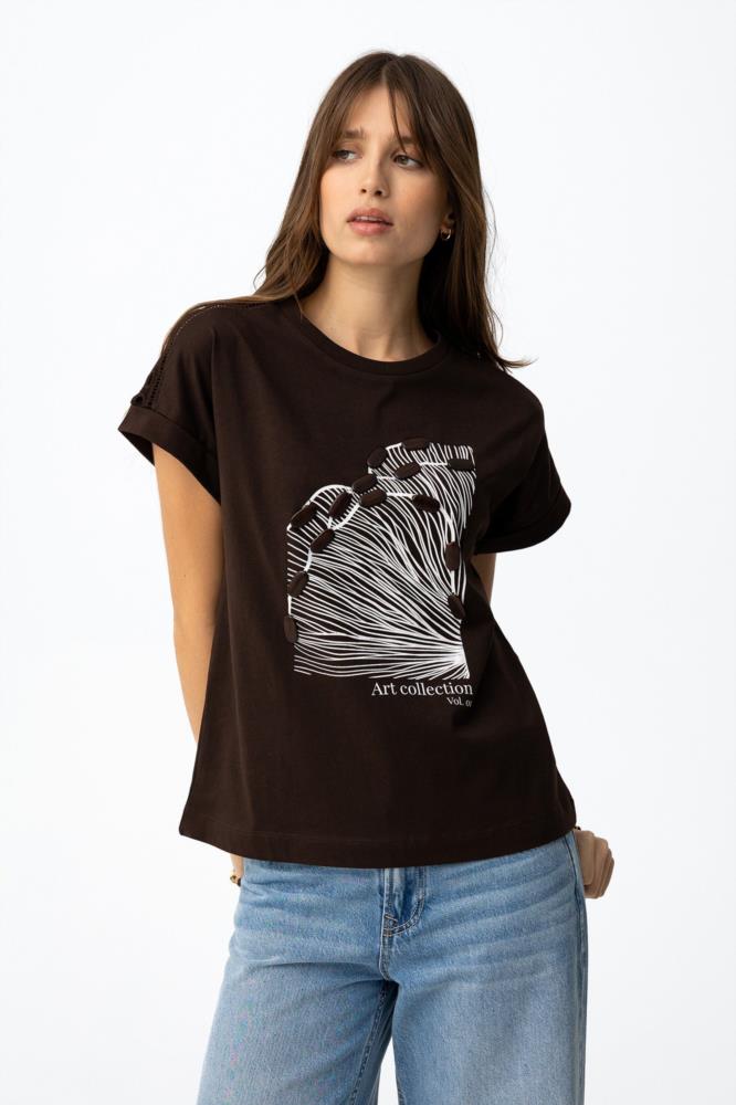 Camiseta Harmony Tiffosi Jermaine marrón