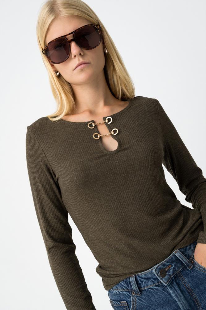Jersey barillado con detalles gucci Tiffosi Check 
