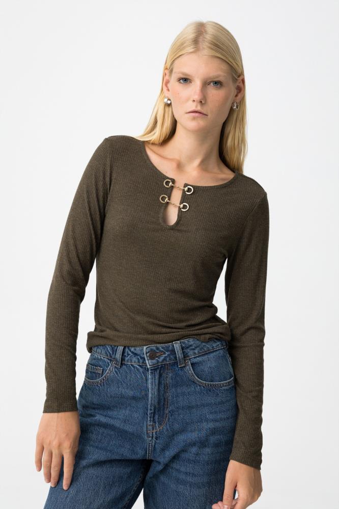 Jersey barillado con detalles gucci Tiffosi Check  lejos