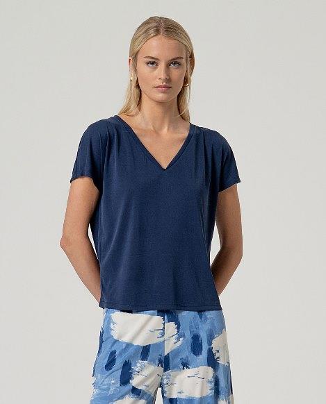 Camiseta sin mangas escote pico Surkana BAMO015 azul